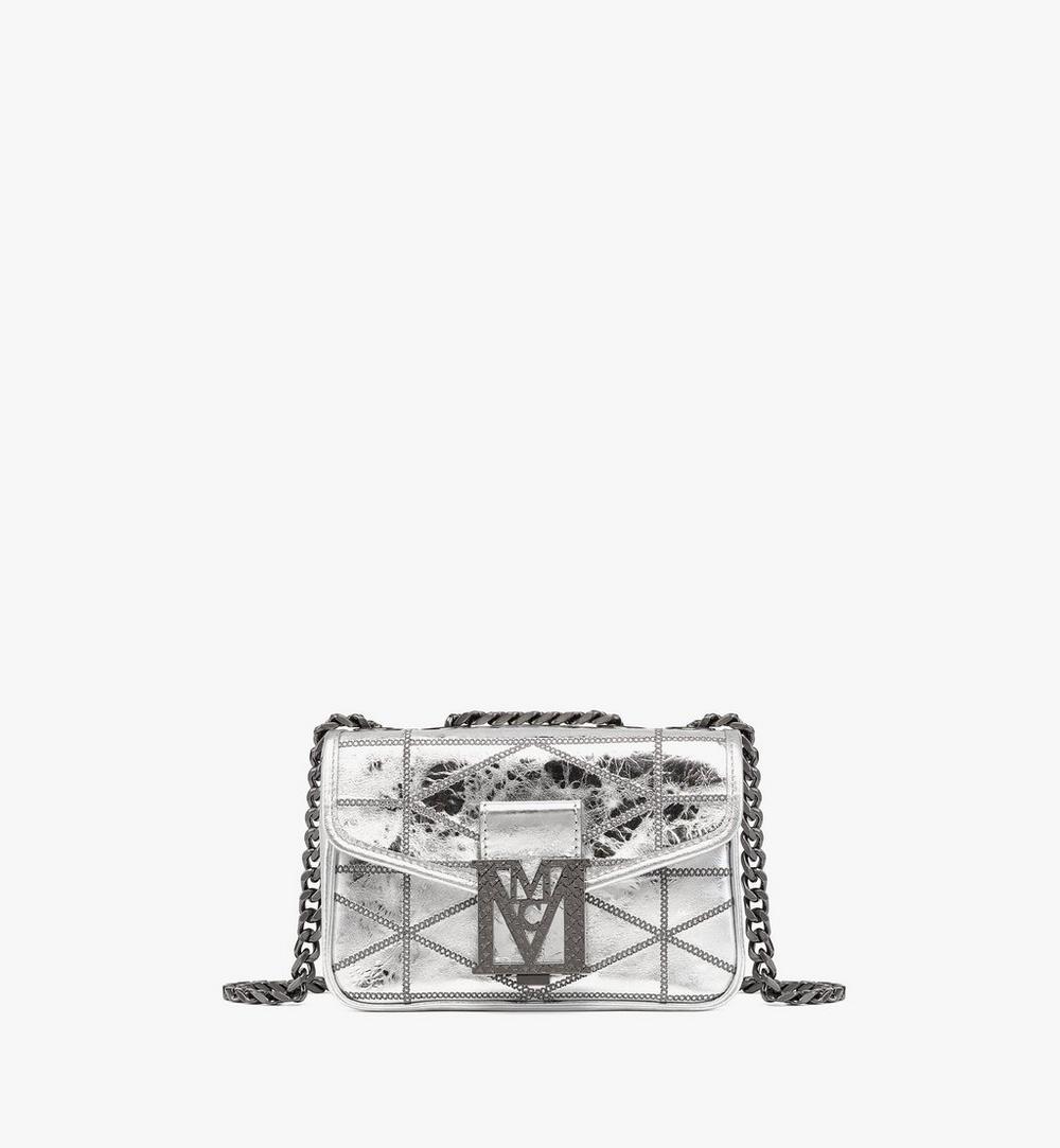 Travia Quilted Shoulder Bag in Crash Calf Leather 1